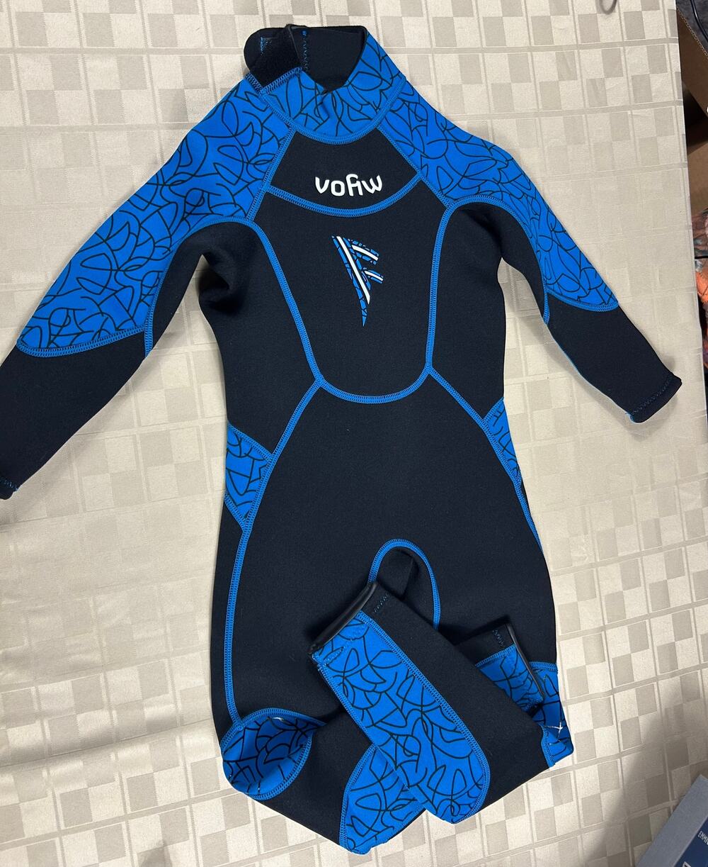 VOFIW | Blue / Black | Size 4 | Kid’s Unisex Wetsuit